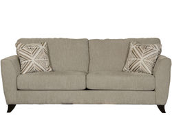 Alyssa 86" Sofa (Includes Pillows) - Pebble Fabric
