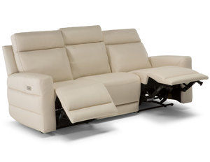 Benevolo C121 Leather Power Reclining Sofa w/ Adjustable Headrest (Made to order leathers)