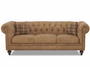 Charlotte 109&quot; or 95&quot; Leather Sofa with Down Cushions (Made to order leathers)
