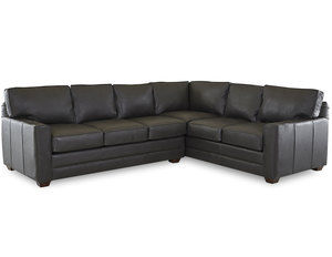 Pantego Leather Sectional (Box Seat) Made to order leathers