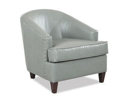 Devon Leather Nailhead Accent Chair or Swivel Glider