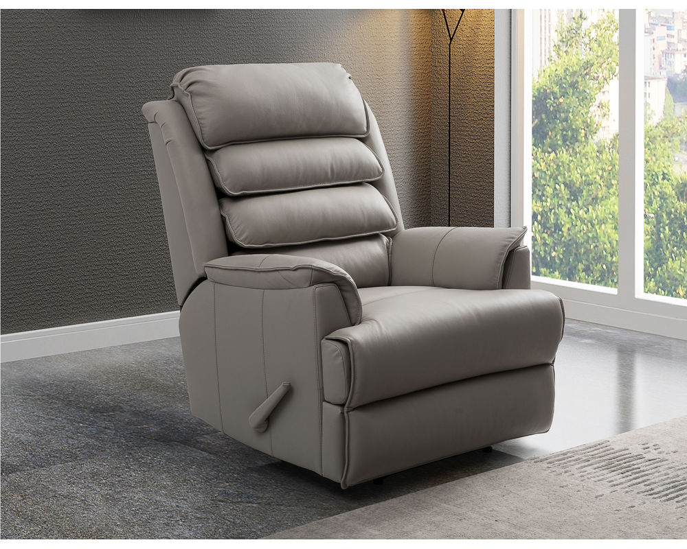Gatlin Leather Big Tall Recliner (Dove) Sofas and Sectionals