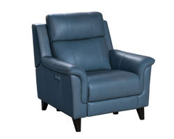Kester Leather Power Headrest Power Recliner  (Bluegray) In stock