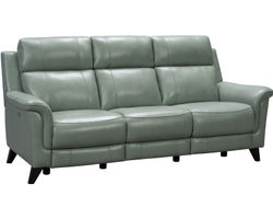 Kester 86" Leather Power Headrest Power Reclining Sofa (Mint) In stock