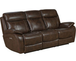 Sandover Leather Power Headrest - Power Lumbar - Power Reclining Sofa with Drop Down Table