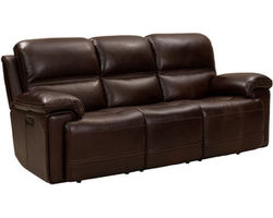 Sedrick 90&quot; Leather Power Headrest Power Reclining Sofa (Walnut) In stock