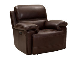 Sedrick Leather Power Headrest Power Recliner (Walnut) In stock