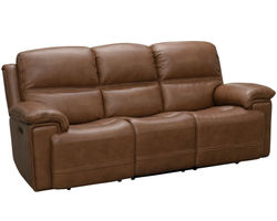 Sedrick 90" Leather Power Headrest Power Reclining Sofa (Caramel) In stock