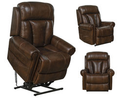 Lyndon Leather Power Headrest - Power Lumbar - Power Reclining Lift Chair (350 lbs.) In stock