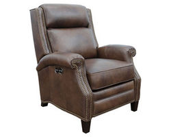 Barrett Leather Power Headrest Power Recliner in Cognac