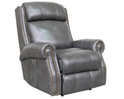 Blair Big &amp; Tall Leather Power Headrest Power Recliner in Gray