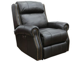 Blair Big &amp; Tall Leather Power Headrest Power Recliner in Walnut