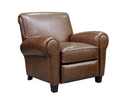 Edwin Leather Recliner in Double Chocolate