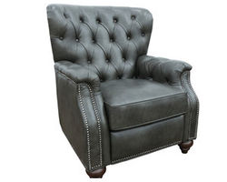Lombard Leather Recliner in Graphite
