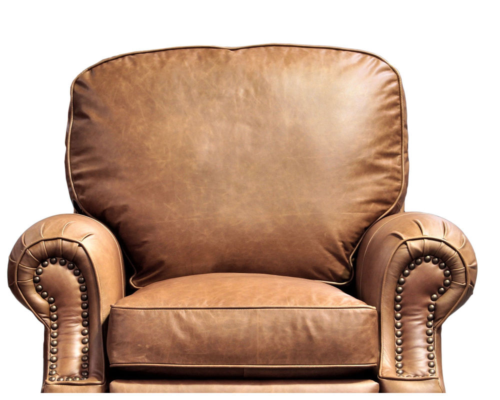 Longhorn Top Grain Leather Recliner (Saddle) In stock Sofas and