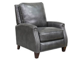 Melrose Leather Recliner in Gray