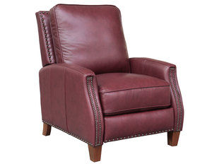 Melrose Leather Recliner in Wine