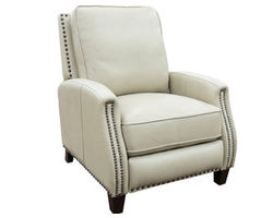 Melrose Leather Recliner in Cream
