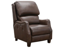Morrison Big &amp; Tall Power Leather Recliner in Walnut