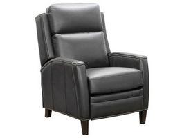 Nolan Leather Recliner in Gray