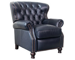 Presidential Leather Recliner in Blue
