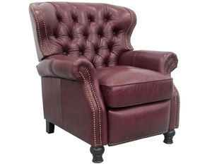 Presidential Leather Recliner in Wine