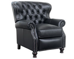 Presidential Leather Recliner in Black Onyx