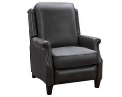 Riley Leather Recliner in Graphite