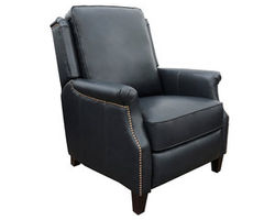 Riley Leather Recliner in Blue