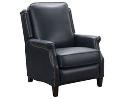 Riley Leather Power Recliner in Blue