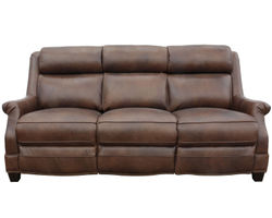 Warrendale 83" Leather Power Headrest Power Reclining Sofa (Cognac) In stock