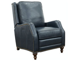 Huntington Power Leather Recliner in Blue