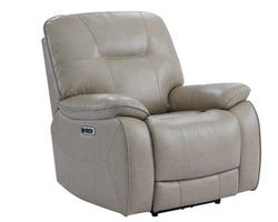Axel Power Headrest Power Recliner in Parchment (Leather like fabric)