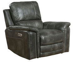 Belize Power Recliner with Power Headrest in Ash (Leather like fabric)