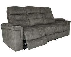Diesel 89&quot; Double Reclining Sofa in Cobra Grey