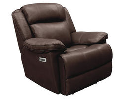 Eclipse Leather Power Headrest Power Recliner in Florence Brown