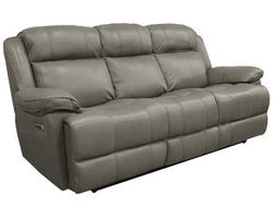 Eclipse 86&quot; Leather Power Headrest Power Reclining Sofa in Florence Heron