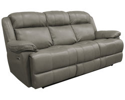 Eclipse 86" Leather Power Headrest Power Reclining Sofa Heron (In stock - Fast Shipping)