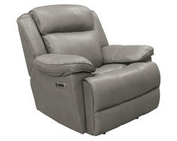 Eclipse Leather Power Headrest Power Recliner in Florence Heron