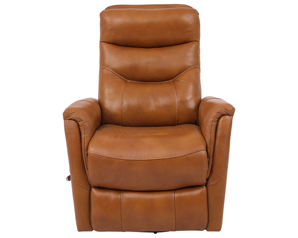 Gemini Leather Swivel Glider Recliner Butterscotch (In stock
