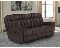 Goliath 85&quot; Double Reclining Sofa in Arizona Brown