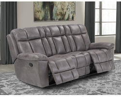 Goliath 85&quot; Double Reclining Sofa in Arizona Grey