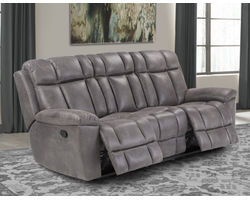 Goliath 85" Double Reclining Sofa Grey (In Stock - Fast Free Shipping)
