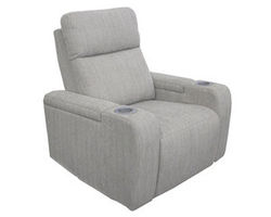 Orpheus Bisque Power Headrest Power Recliner with Storage Arms