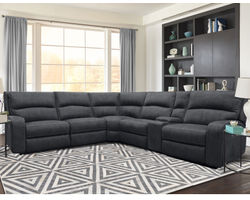 Polaris Power Headrest Power Reclining Sectional Slate (In stock - Fast shipping)