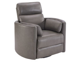 Radius FreeMotion Cordless Power Swivel Glider Recliner (Battery Operated) in Leather Florence Heron (In stock - Fast shipping)