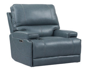 Whitman FreeMotion Cordless Power Headrest Power Recliner (Battery Operated) in Leather Azure