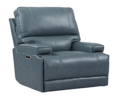 Whitman FreeMotion Cordless Power Headrest Power Recliner (Battery Operated) in Leather Azure