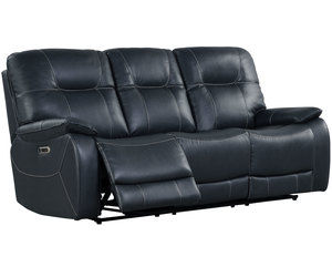 Axel Power Headrest Power Reclining Sofa in Admiral (Leather like fabric)