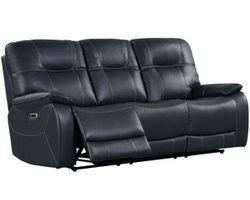 Axel 86&quot; Power Headrest Power Reclining Sofa in Admiral (Leather like fabric)